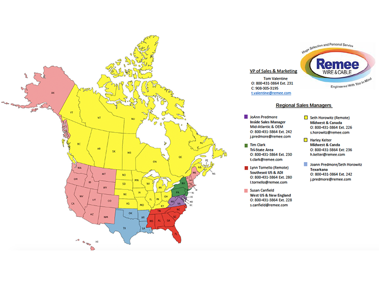 Remee Sales Representatives Remee Wire and Cable