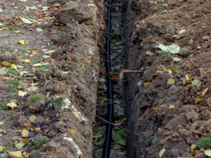 Remees wet location cable in the ground. 
