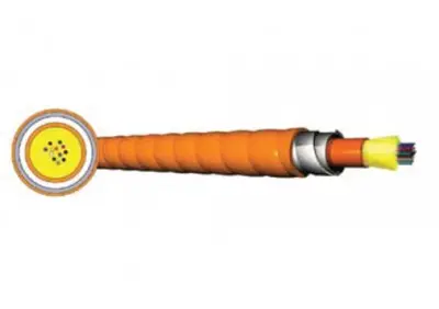 Interlocking Plenum Armored Fiber Optic Cable